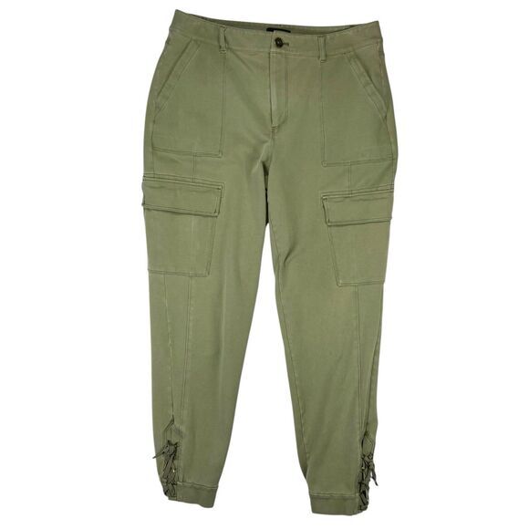White House Black Market Cargo Joggers Womens 6 Green Outdoor Hiking Breathable - Picture 1 of 14